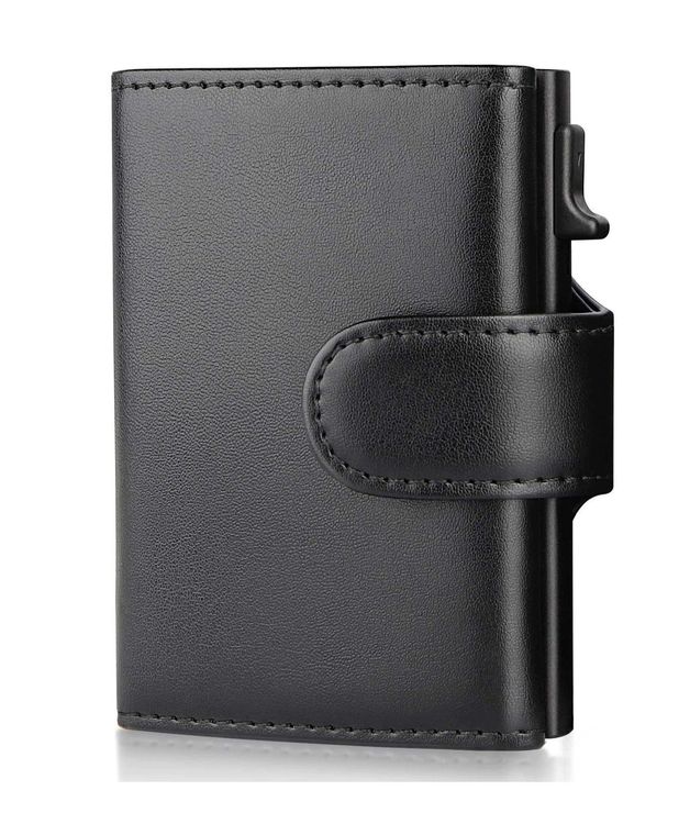 Kreditkartenetui Leder Mit RFID Schutz - 13 Fächer Reißverschluss