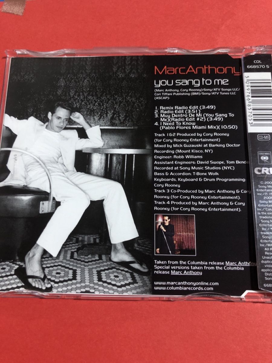 CDs: Marc Anthony You Sang To Me CD Single  – D'occasion à Flaach par rubo7 1