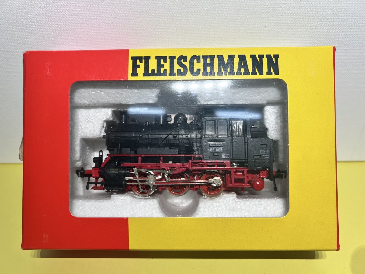 Fleischmann Modellini di ferrovie: Fleischman Dampflok BR89 in 1/87 – Nuovo e nell'imballaggio originale da Weinfelden venduto da Kammerflimmern