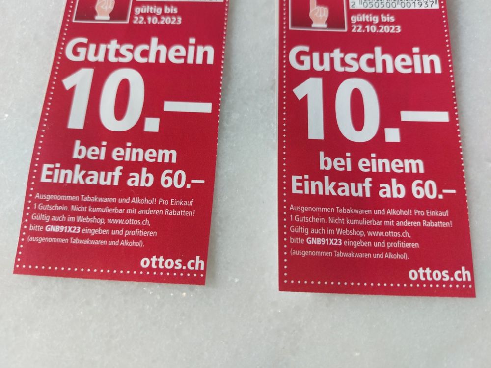 OTTO'S Gutschein 10. Kaufen auf Ricardo