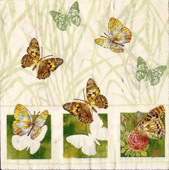 Servietten: 2 Servietten Schmetterling Flaying away – Neu (gemäss Beschreibung) aus Basel von Happybaer