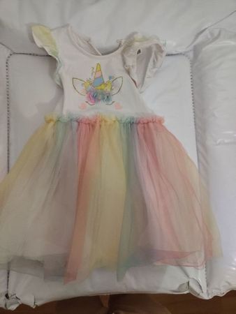 Sommerliches Einhorn Kleid, Grösse 92/98, Top Zustand!
