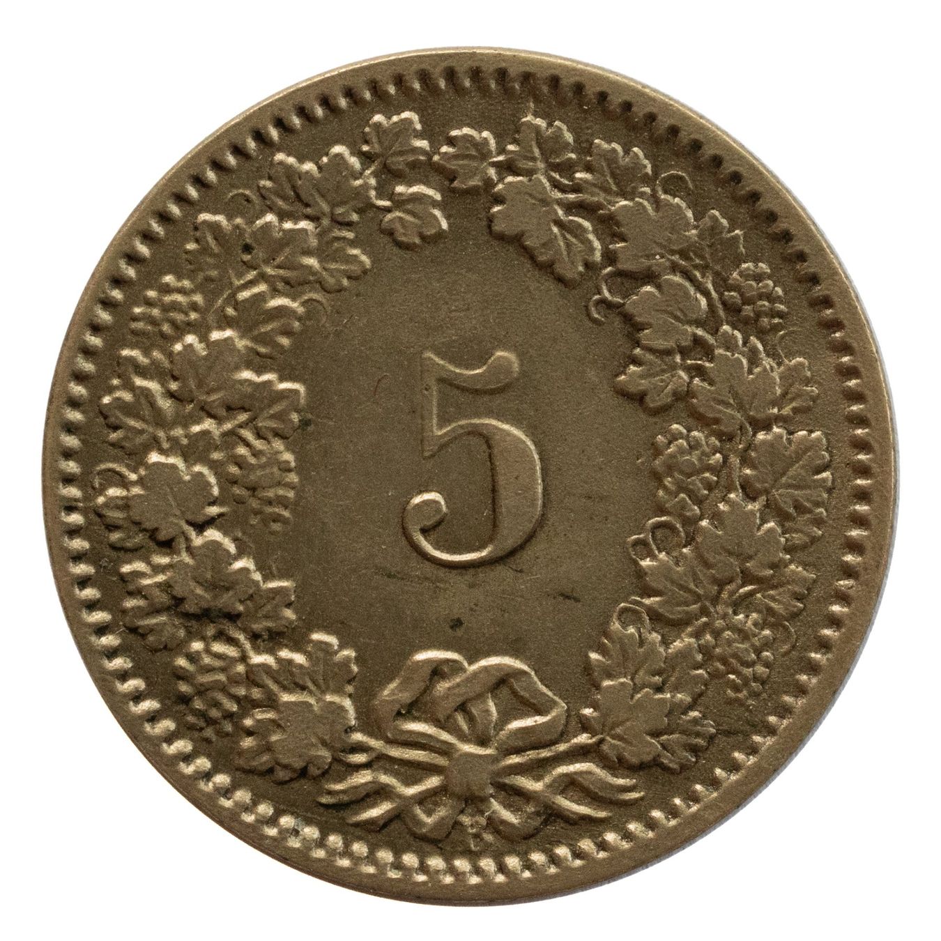 Alle Münzen: Schweiz / Suisse - 5 Rappen - 1874 – Gebraucht aus Rotkreuz von Swiss-Coins 1