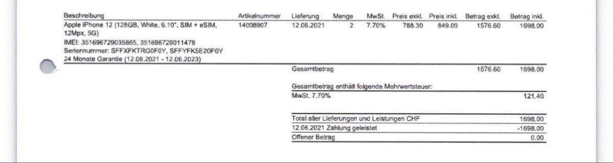 Apple Handys / Smartphones: Apple iPhone 12 128GB White – Gebraucht aus Luzern von ine_9lbj 7