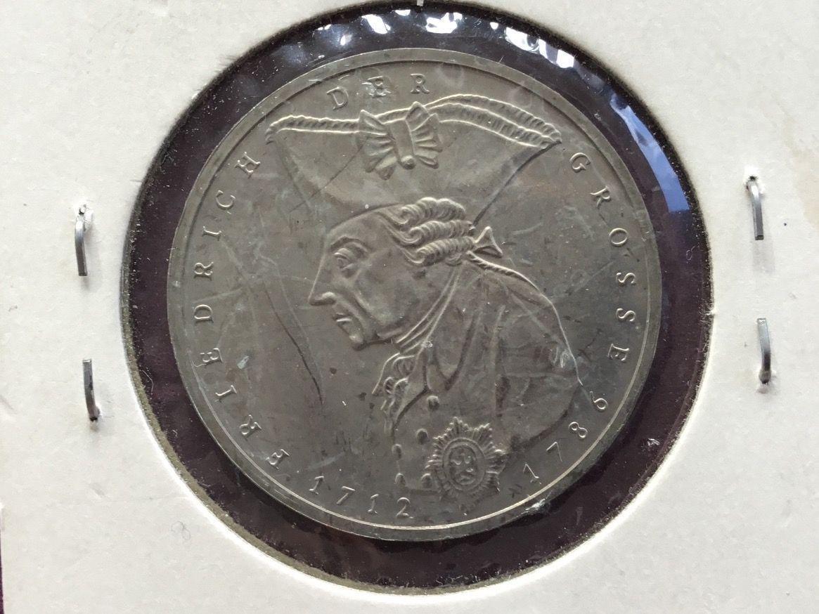 Alle Münzen: 5 DM.1986 F. Friederich der Grosse – Gebraucht aus St. Margrethen SG von alfapeugeot10