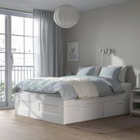 Bettgestell IKEA Brimnes weiss mit Schubladen gebraucht