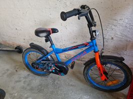 Kinderfahrrad Kindervelo GALAXY STITCH 16 Zoll, blau/rot