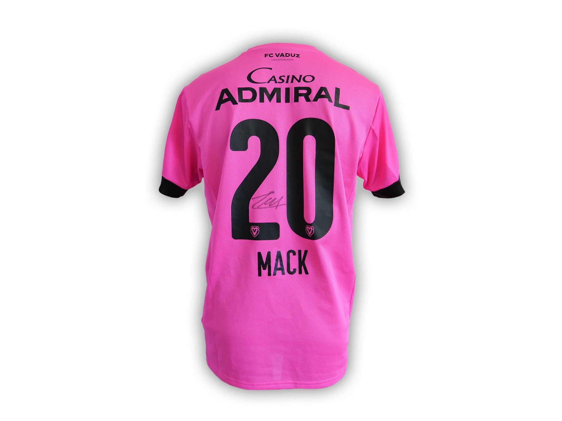 Puma Leibchen & Hosen: FC Vaduz Matchworn Sondertrikot "20-MACK" – Gebraucht aus Vaduz von fcvaduz1932 1