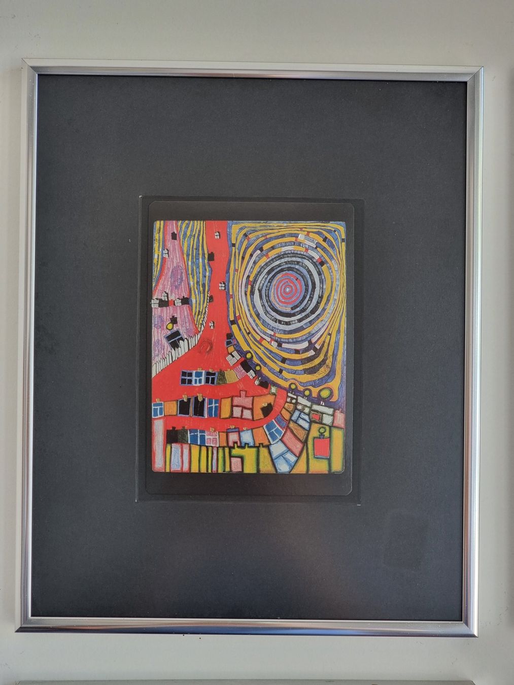 Foto & Immagini: 4 Bilder von Hundertwasser. Silbrige Rahmen. – Usato da Villigen venduto da Tschachtlan 1