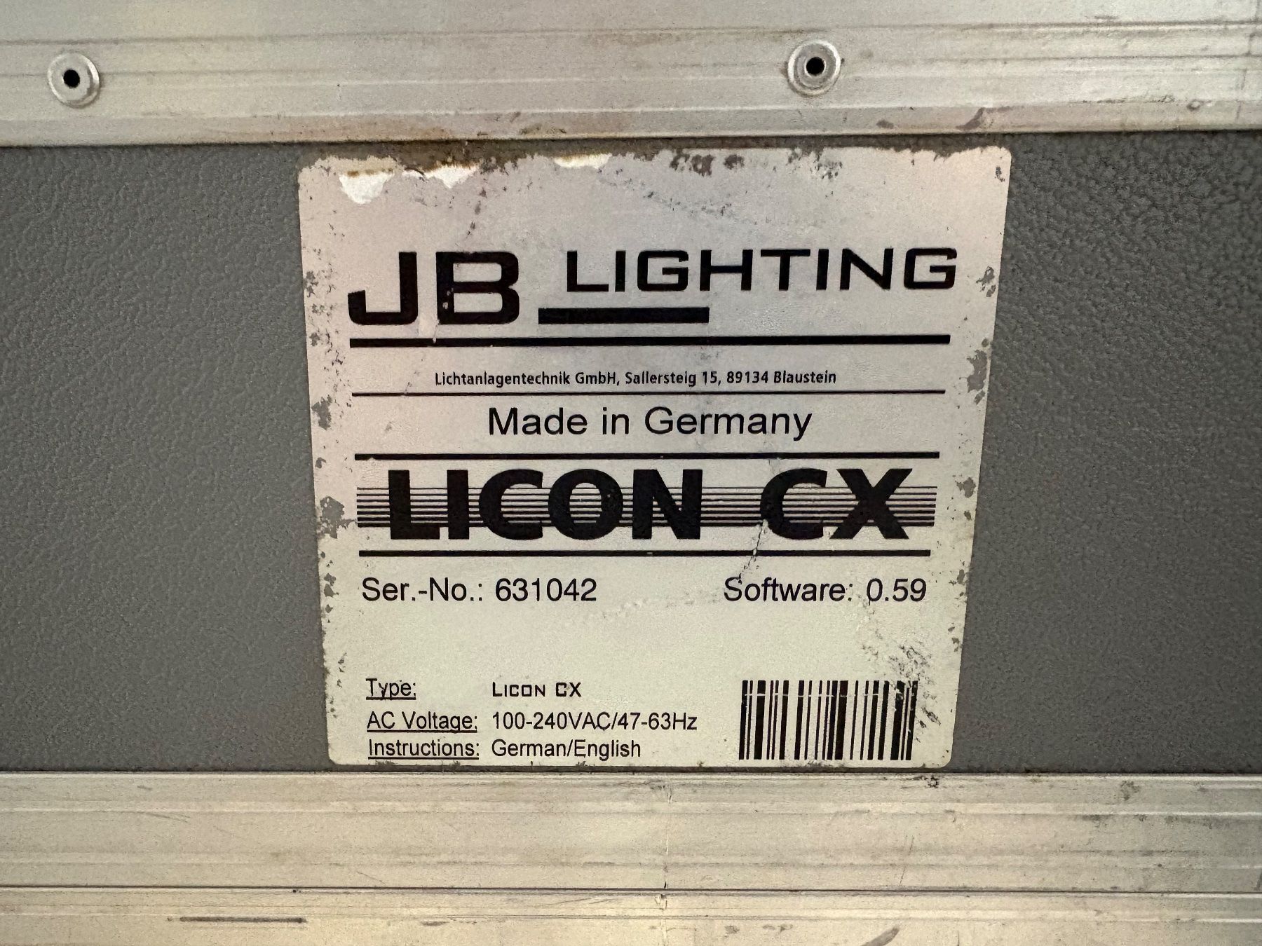 Console di mixaggio: JB Lighting Licon CX Tourpack – Usato da Wittenbach venduto da neftobias 1
