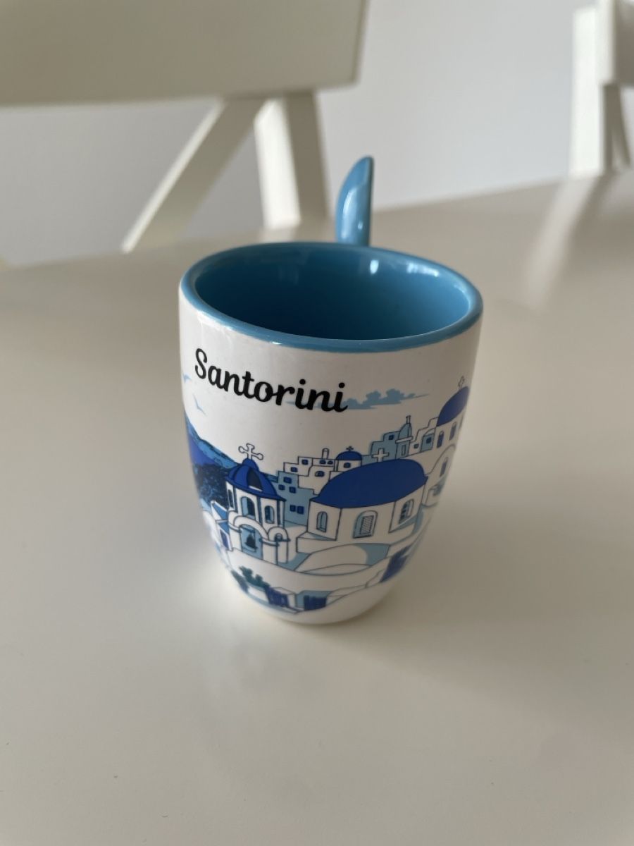 Tazze: 2 Santorini Espressotassen mit passenden Löffel – Usato da Koppigen venduto da BLUE_EYE7 2