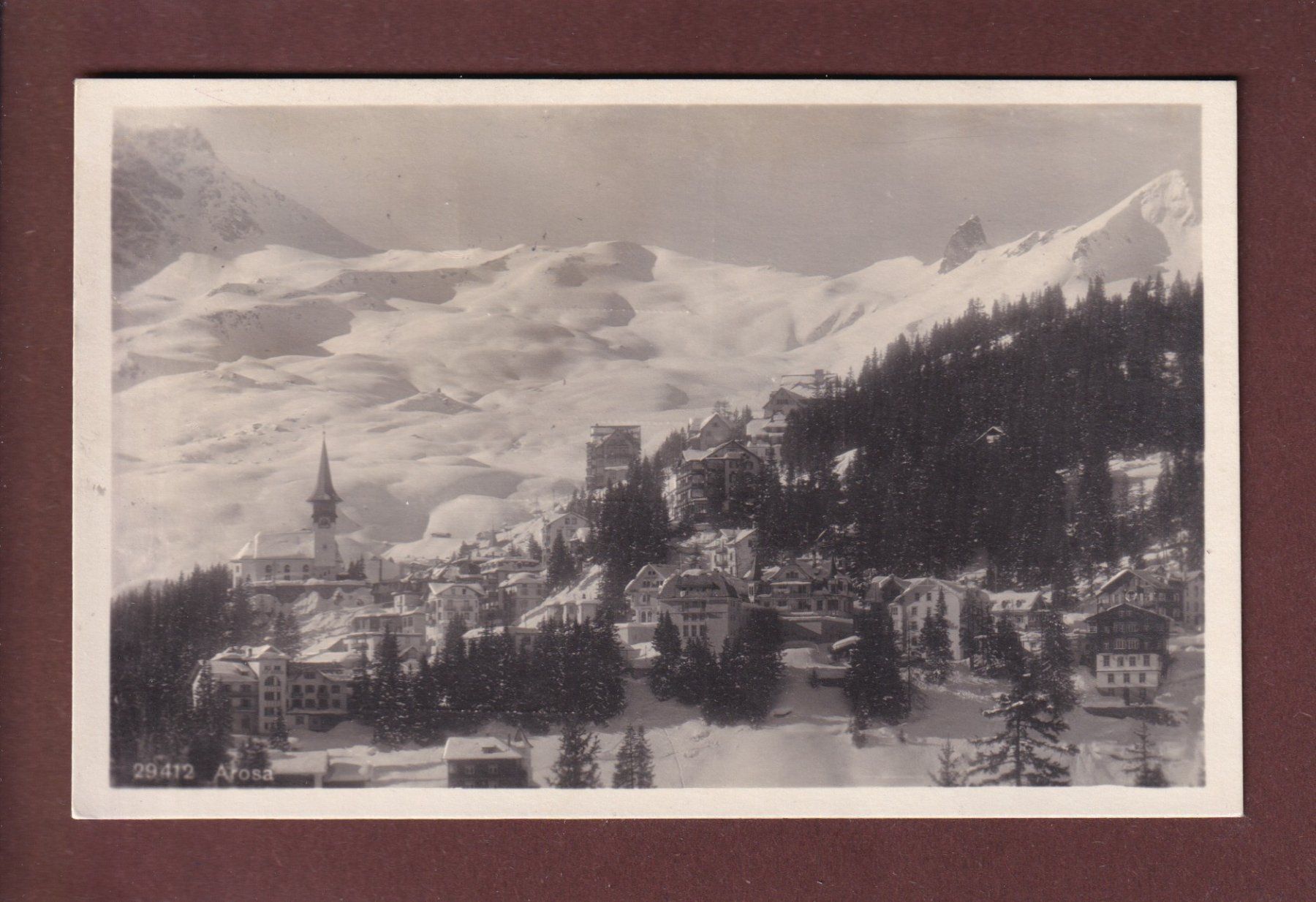 Cartoline postali: AROSA - Teilansicht - 1924 – Usato da Pully venduto da nicecards