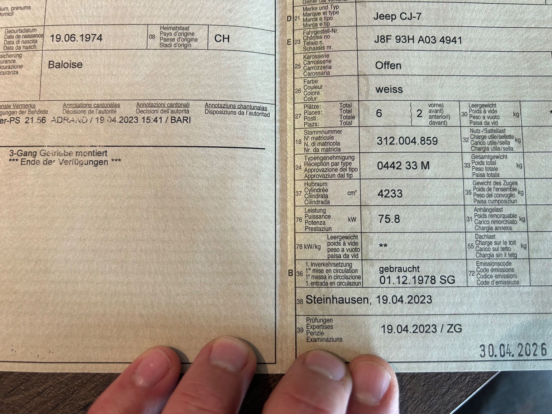 Jeep Automobili: Jeep CJ7 – Usato da Unterägeri venduto da idontcare 4