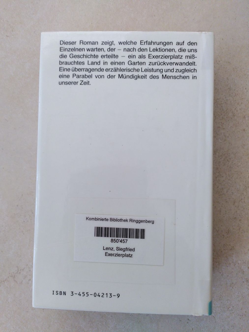 Libri: Exerzierplatz - Siegfried Lenz – Usato da Brugg AG venduto da olamim 1