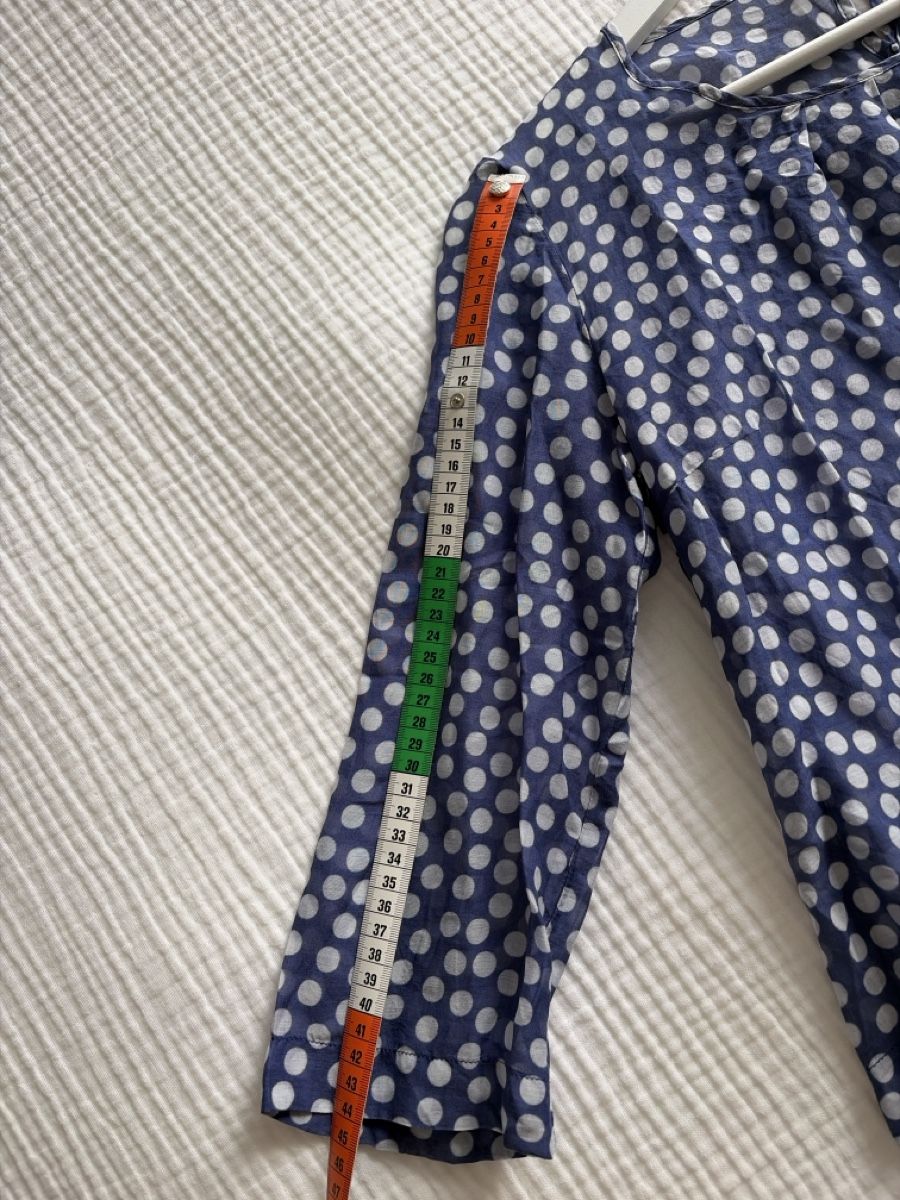 Camicette: Leichte Bluse mit Punktemuster, Seide & Baumwolle – Usato da Au ZH venduto da eac_gm25 2