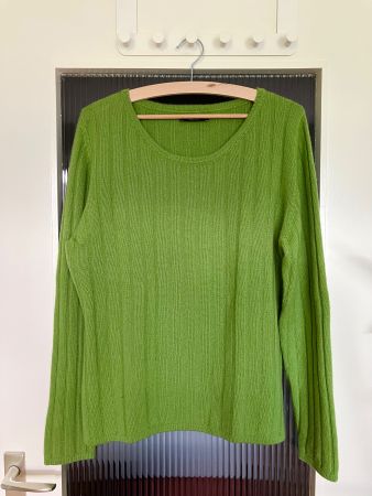 100% Kaschmir Pullover, Grösse L-XL, grün