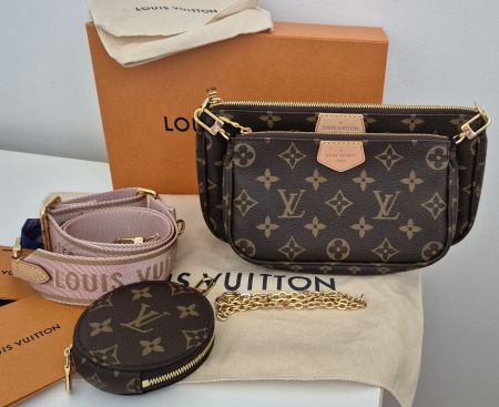 Original Louis Vuitton Multi Pochette MPA Rose, neu Fullset!
