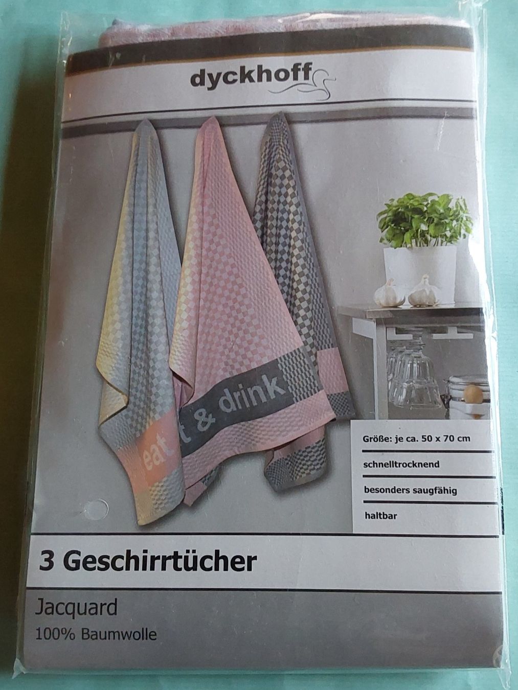 Küchentücher: Geschirrtuch 3 Set Dyckhoff Küchentücher Baumwolle – Neu und originalverpackt aus Rüegsbach von hpl02 1