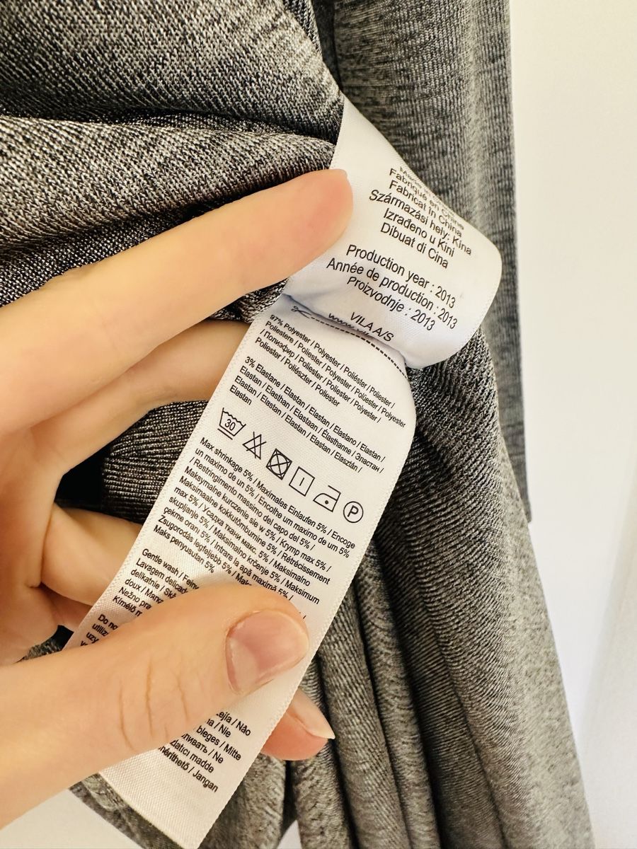 Vila Vestiti: Gray VILA Long Dress with Belt, Size S – Usato da Kilchberg ZH venduto da kku_pv69 6