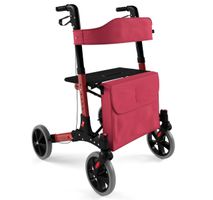 + Jago® Alu Rollator klappbar Leichtgewichtsrollator Rot