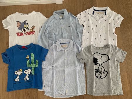 Kleiderpaket 4 T-Shirts/2 Hemden Gr. 110/116 für Jungen