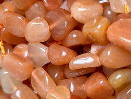 Strang echte red Aventurin Nuggets / stone 6-8 mm