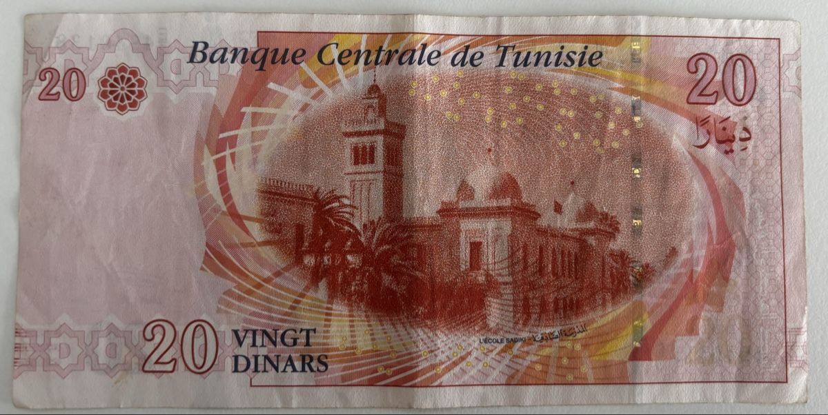 Banconote: Tunesien 20 Dinars 2011 – Usato da Algetshausen venduto da Carrhard 1