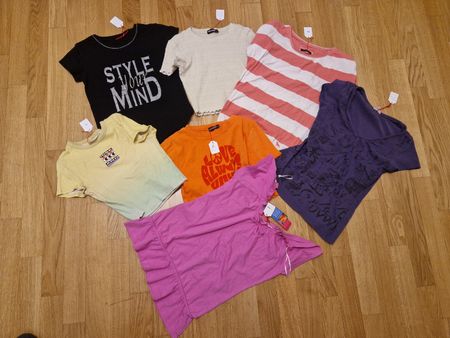 Lot de 7 T-shirts d'été fille taille 152