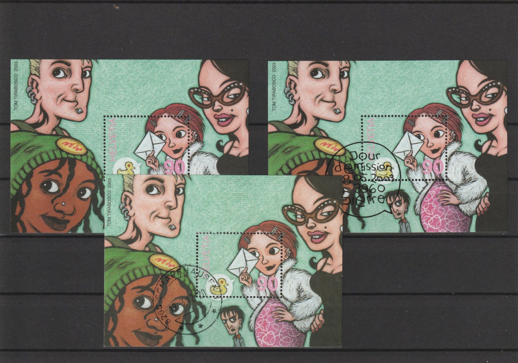 Tutti i francobolli: 2003 Comics Block postfrisch + Ersttag + gestempelt – Usato da Spiez venduto da Crazyduck