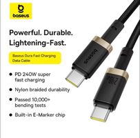 240W Premium USB-C Ladekabel für iPhone 17, Galaxy S25, usw.