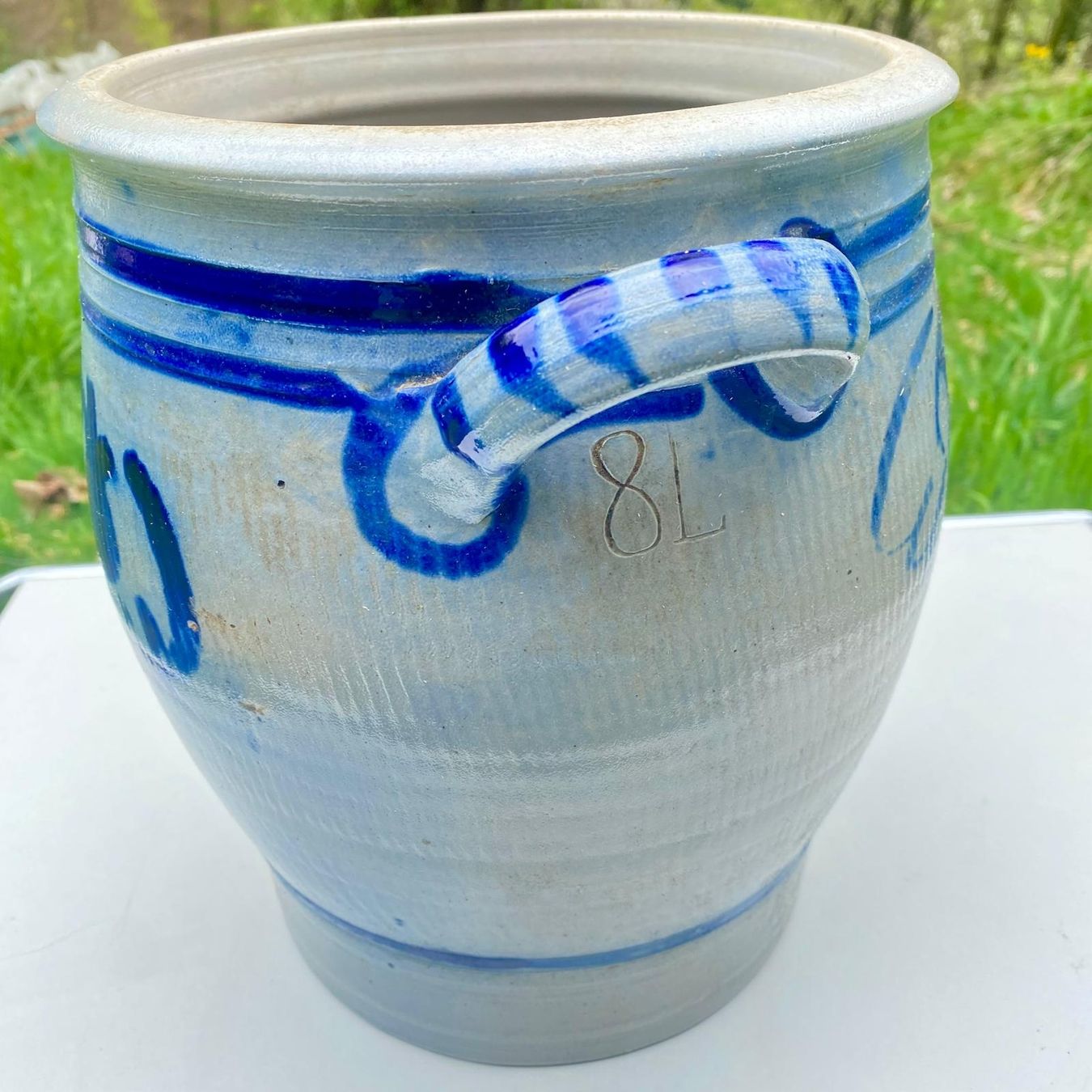Pentole: Steinguttopf blau/grau 8 Liter – Usato da Krauchthal venduto da SamsPuce 1