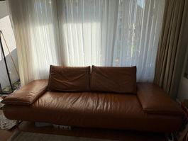3-teiliges Ledersofa, braun, gebraucht aber okayer Zustand