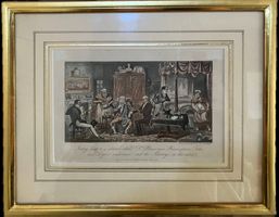 Antike Cruikshank Radierung, Original aus 1821, Rarität