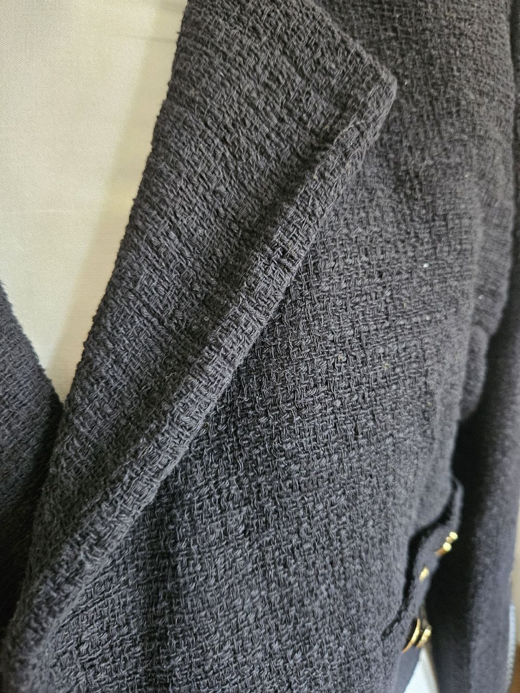 Zara Giacche: Elegante Bouclé Blazer, Schwarz, Grösse M – Usato da Bern venduto da TroeS 1