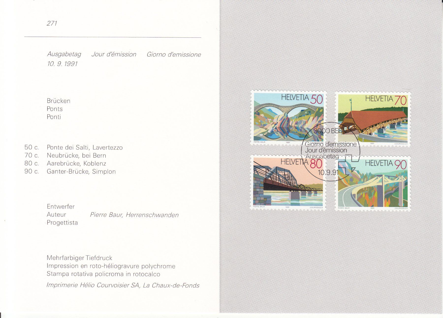 Alle Briefmarken: Faltblätter PTT SBK 271 mit ET – Gebraucht aus Bürglen TG von StampGraf