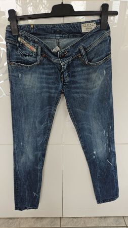 Low Waist Jeans Diesel Matic Gr. 36 W28 Blau Used Look Slim
