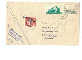 DDR Brief nach Zürich o 1962 - Taxe ungültig !!! Rar !!!