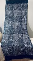 Long tissu batik tribu Hmong, coton indigo, fait main