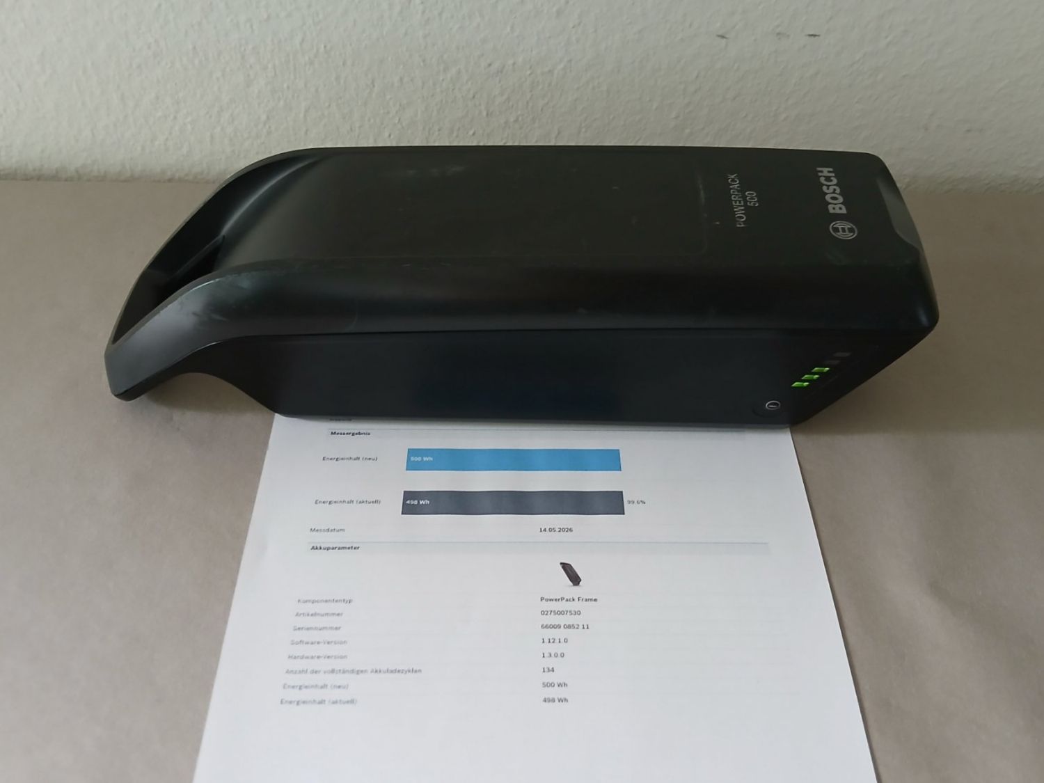 Bosch Batterie: Powerpack 500 Akku - 498Wh 99.6% mit Bosch Messbericht – Usato da Winterthur venduto da .-thx-.