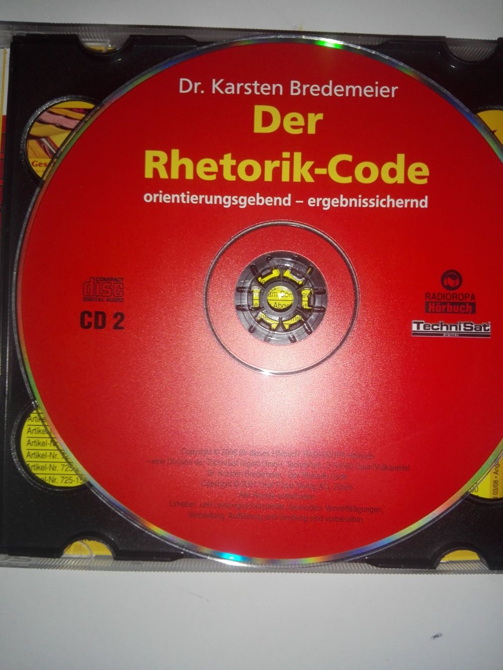Audiolibri: Der Rhetorik-Code (Dr. Karsten Bredemeier)     -2'Audio-CDs- – Usato da St.Galllen venduto da elkaphone 2