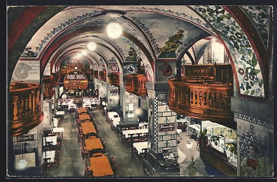 Cartoline postali: Bern, Gasthaus Kornhauskeller, Innenansi – Usato da Berlin venduto da bartko-reher