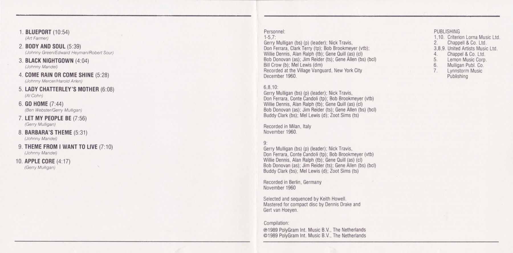 CDs: GERRY MULLIGAN - CONCERT JAZZ BAND – Gebraucht aus Lausanne von sbar224 3