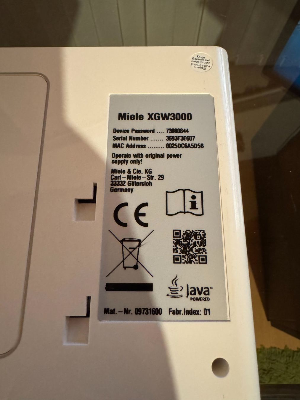 Modem & Router: Miele XGW3000 module connecté Miele@home 2.0 – Usato da Engollon venduto da Winters91 3