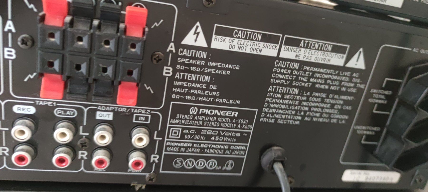 Pioneer Amplificatori: Pioneer a-x530 450Wt inkl Fernbedienung – Usato da Meggen venduto da Malecifent 2