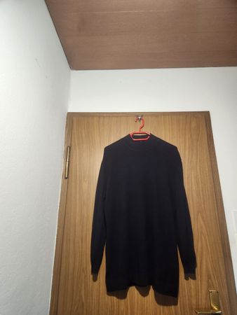 Pull Homme Vicuna col roulé 100% Cachemire XXL bleu marine
