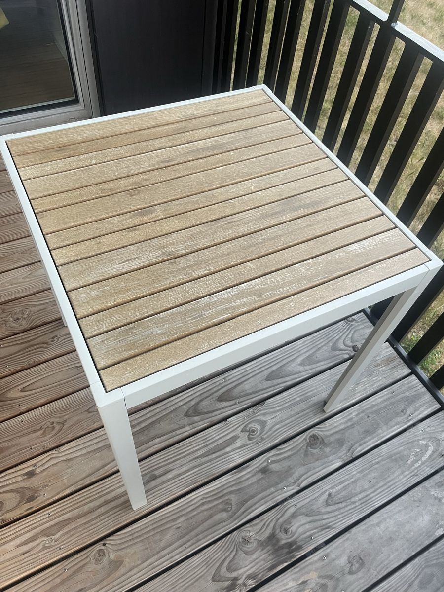 Tische: Gartentisch Holz Metall Gestell, gebraucht – Gebraucht aus Rombach von han_5gdw