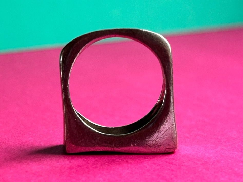 Anelli: Silberring Designer matt Abstrakt (53) – Nuovo e nell'imballaggio originale da Laufen venduto da belleskulptur 4