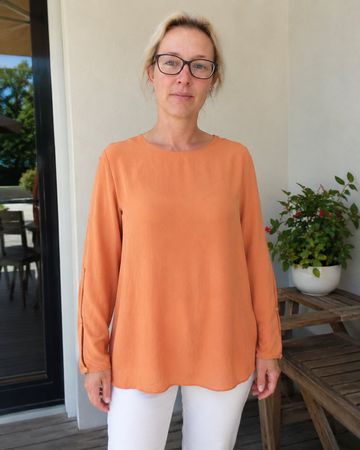 & OTHER STORIES | blouse terracotta fluide légère l L femme