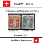 Tellknabe neue Wertstufen und Farbänderung  Ausgabe Schweiz