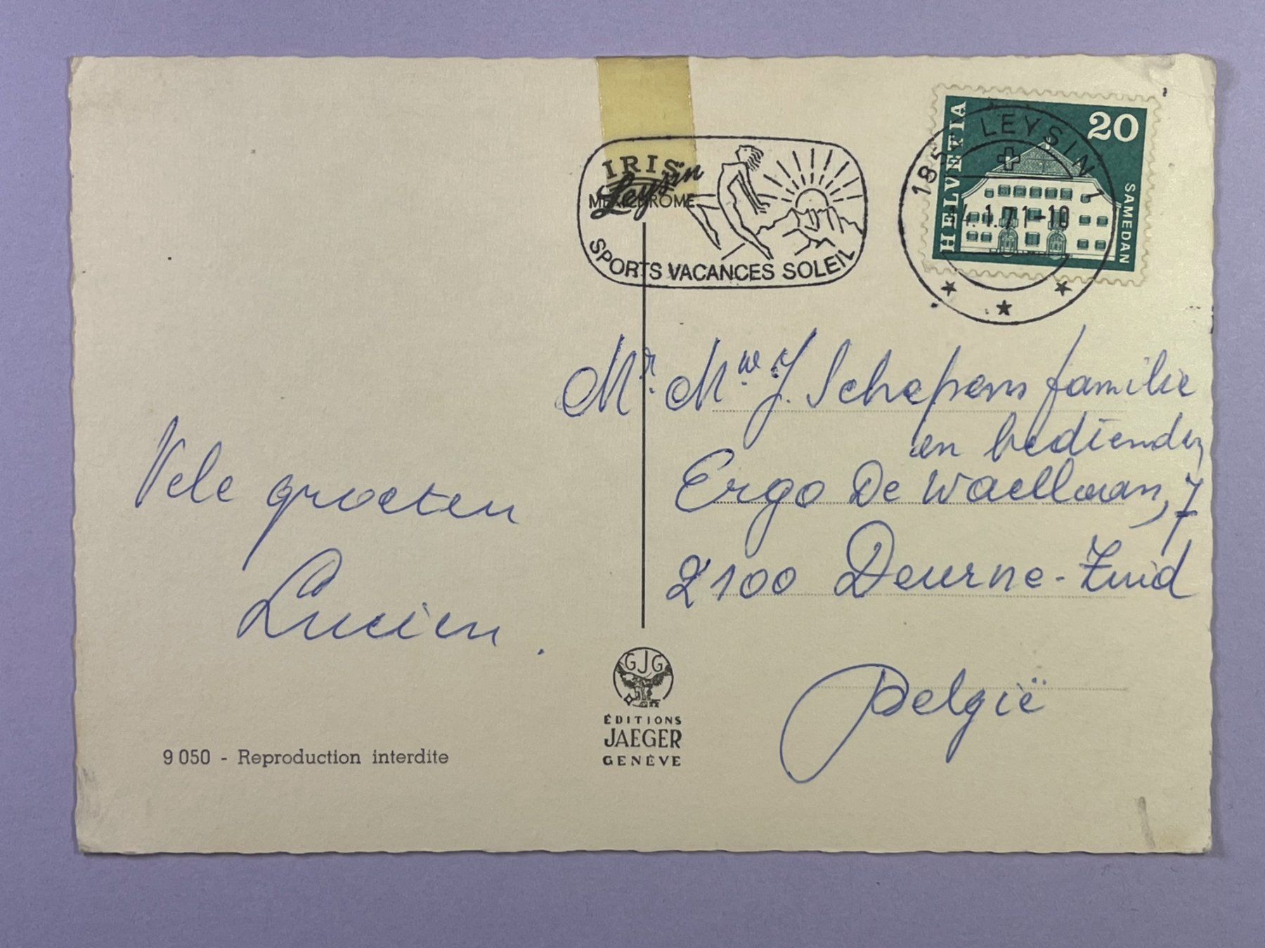 Cartoline postali: Leysin - Neige et soleil – Usato da Steg VS venduto da _vinci_ 1
